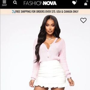 FASHION NOVA PINK SPARKLY Sweater .... NEVER WORN